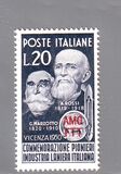 [Pioneers of the Italian Wool Industry - Italy Postage Stamp Overprinted "AMG - FTT", Scrivi AL]