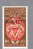 [The 200th Anniversary of the Founding of the Academy of Fine Arts, Venice - Italy Postage Stamp Overprinted "AMG-FTT", type AO]