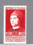 [Antonello da Messina - Italy Postage Stamp Overprinted "AMG-FTT", type CE]