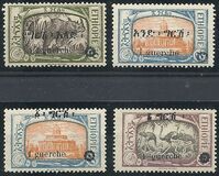 [No. 127 Surcharged, tip AV]