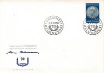 [70 Aniversario del presidente de la república Urho Kekkonen., tipo PS]
