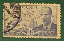 [Airmail - Juan di la Cierva - Different Perforation - Stoneprint from F.N.M.T, type LH11]