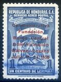 [Airmail - Founding of Central Bank - Previous Issues Overprinted "COMEMORATIVA FUNDACION BANCO CENTRAL ADMINISTRACION GALVEZ-LOZANO JULIO 1 de 1950", type DR1]