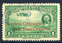 [Issue of 1939 Overprinted "Servicio Ordinario Vale Diez Centavos" and Surcharged 10 C, type MA]