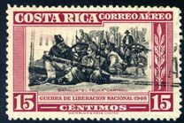 [Airmail - Inscribed "GUERRA DE LIBERACION NACIONAL - 1948", වර්ගය GT]