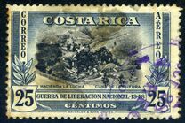 [Airmail - Inscribed "GUERRA DE LIBERACION NACIONAL - 1948", වර්ගය GV]