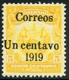 [Postal Tax Stamps Surcharged "Correos - Un centavo - 1919", type CW1]