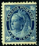 [Queen Victoria - Maple Leaf in Corners, type P4]