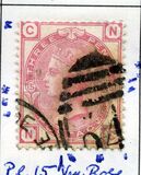 [Queen Victoria - Colored Control Numbers in Corners, प्रकार W]
