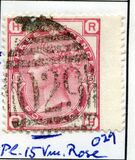 [Queen Victoria - Colored Control Numbers in Corners, प्रकार W]