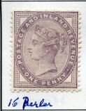 [Queen Victoria - Inscription "POSTAGE AND INLAND REVENUE", Tip AI1]