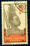 [Warrior - Inscription "AFRIQUE EQUATORIALE GABON" - Yellowish Paper, タイプ I]