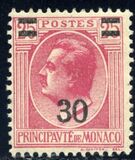 [Prince Louis II - Surcharged, type AX]