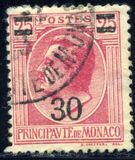 [Prince Louis II - Surcharged, type AX]