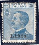 [Italian Postage Stamps Overprinted "Libia", type A8]