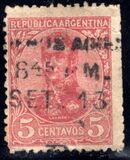 [General San Martin - Watermark 3,4 or Unwatermarked, Typ BK5]