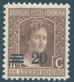 [Stamps of 1906-19 Surcharged with New Value and Bars in Black or Red, type M8]