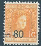 [Stamps of 1906-19 Surcharged with New Value and Bars in Black or Red, type M11]