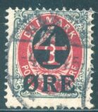 [No. 25B, 25A & 39 Surcharged, type J]