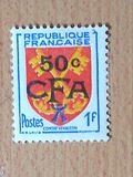 [Stamps of France Surcharged, type CR]