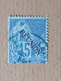 [French Colonies Postage Stamps Overprinted "REUNION", type F5]