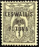 [New Caledonia Postage Stamps Overprinted "ILES WALLIS - et - FUTUNA", type A]