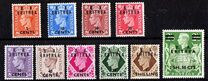 [King George VI - Great Britain Postage stamp Overprinted B.M.A. - ERITREA" and Surcharged Value, tip A]