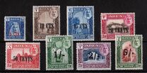 [Issues of 1942 Surcharged in Cents or Shillings, type A3]
