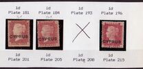[English Postage Stamps Overprinted "CYPRUS", type A1]
