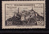 [Sabha Fort - Inscription "FEZZAN - GHADAMES - Territoire Militaire", type G]