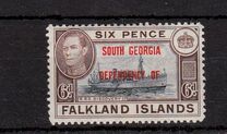 [Falkland Islands Postage Stamps Overprinted "SOUTH GEORGIA DEPENDENCY OF.", type A5]