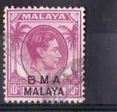 [Straits Settlements Postage Stamps Overprinted "B M A MALAYA" in Black or Red Colour, type A6]