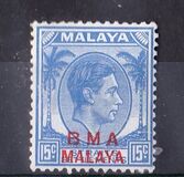 [Straits Settlements Postage Stamps Overprinted "B M A MALAYA" in Black or Red Colour, type A8]
