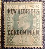 [Fiji Islands Postage Stamps Overprinted "NEW HEBRIDES - CONDOMINIUM", type A]