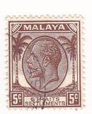 [Jorge V. Inscripción: MALAYA - STRAITS SETTLEMENTS, tipo AX3]