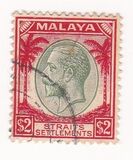 [Jorge V. Inscripción: MALAYA - STRAITS SETTLEMENTS, tipo AX13]