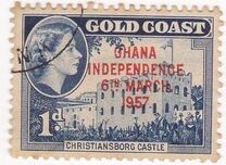 [Queen Elizabeth Stamps of 1952 of Gold Coast Overprinted "GHANA INDEPENDENCE 6TH.. MARCH, 1957", type C]