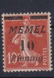 [French Postage Stamps Overprinted "MEMEL" and Surcharged, प्रकार B1]