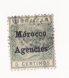 [Gibraltar Postage Stamps Overprinted "Morocco Agencies" in Black Colour - Wide "M", type A]