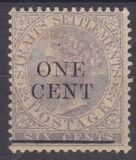 ["ONE CENT" Surcharge, type X2]