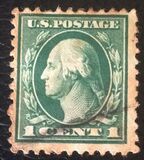[George Washington - Coil Waste. Size: 19½-20 x 22mm, type DW152]