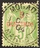 [French Postage Stamps Surcharged, type A1]