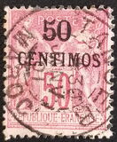 [French Postage Stamps Surcharged, type A8]