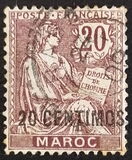 [French Postage Stamps Surcharged, type E2]