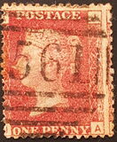 [Queen Victoria - Colored Control Letters in Corners, type I]