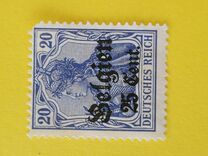 [German Empire Postage Stamps Surcharged "F and Cent" & Overprinted "Belgien", タイプ B8]