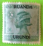 [Belgian Congo Postage Stamps Overprinted "RUANDA - URUNDI", type A1]