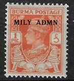 [No. 19-34 Overprinted "MILY ADMIN" in 2 Types, 类型 M]