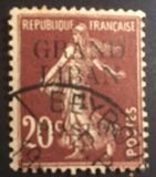 [French Postage Stamps Surcharged & Overprinted "GRAND - LIBAN", type A4]
