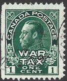 [King George V in Admiral Uniform Overprinted "War Tax", type AL]